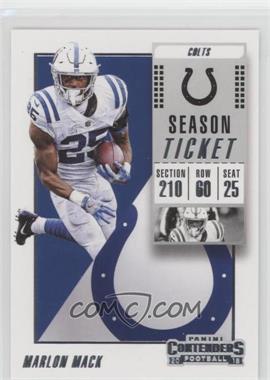 2018 Panini Contenders - [Base] #59 - Marlon Mack