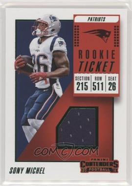 2018 Panini Contenders - Rookie Ticket Swatches #RTS-11 - Sony Michel