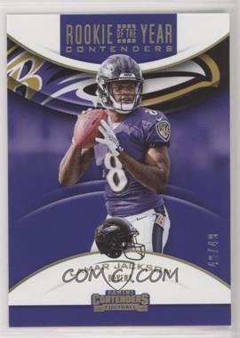 2018 Panini Contenders - Rookie of the Year Contenders - Gold #RYA-LJ - Lamar Jackson /49