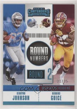 2018 Panini Contenders - Round Numbers - Platinum #RNA-JG - Kerryon Johnson, Derrius Guice /25