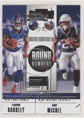 2018 Panini Contenders - Round Numbers #RNA-BM - Saquon Barkley, Sony Michel