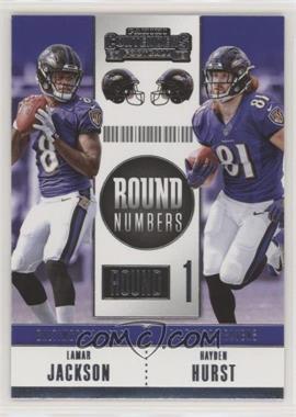 2018 Panini Contenders - Round Numbers #RNA-JH - Lamar Jackson, Hayden Hurst