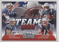 Tom Brady, Rob Gronkowski, Sony Michel, Julian Edelman [EX to NM] #/75