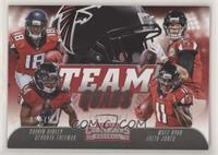 Calvin Ridley, Devonta Freeman, Matt Ryan, Julio Jones #/75