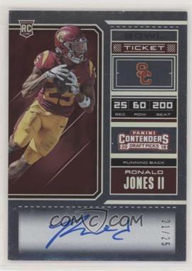 2018 Panini Contenders Draft Picks - [Base] - Bowl Ticket #113.4 - RPS College Ticket Variation C - Ronald Jones II (Neither Foot Visible) /25