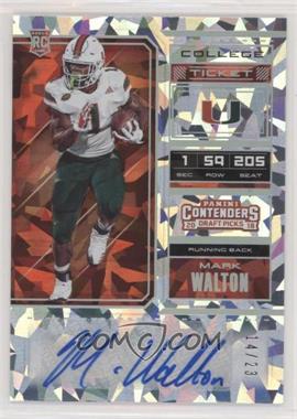 2018 Panini Contenders Draft Picks - [Base] - Cracked Ice Ticket #127.4 - RPS College Ticket Variation C - Mark Walton /23