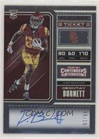 RPS College Ticket - Deontay Burnett (Red Jersey, Ball in Left Arm) #/15