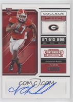 RPS College Ticket Variation B - Nick Chubb