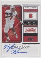 RPS College Ticket Variation A - Nyheim Hines (White Jersey, Ball in Right Arm)