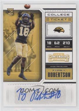 2018 Panini Contenders Draft Picks - [Base] #284 - College Ticket - Korey Robertson