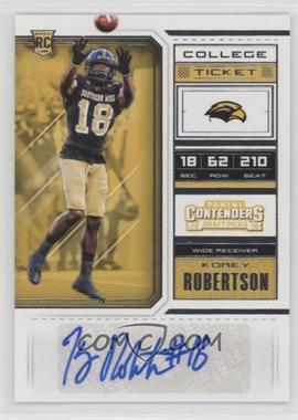 2018 Panini Contenders Draft Picks - [Base] #284 - College Ticket - Korey Robertson