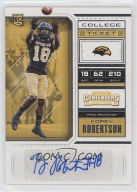 2018 Panini Contenders Draft Picks - [Base] #284 - College Ticket - Korey Robertson