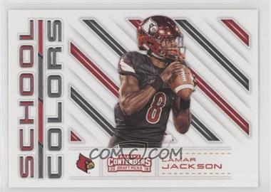 2018 Panini Contenders Draft Picks - School Colors #4 - Lamar Jackson