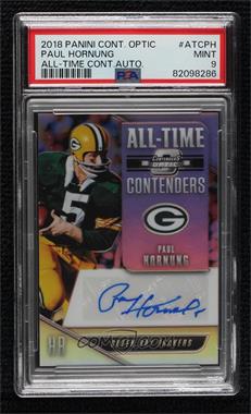 2018 Panini Contenders Optic - All-Time Contenders Autographs #ATC-PH - Paul Hornung [PSA 9 MINT]