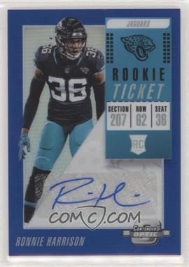 2018 Panini Contenders Optic - [Base] - Blue #189 - Rookie Ticket Autographs - Ronnie Harrison /25