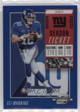 2018 Panini Contenders Optic - [Base] - Blue #29 - Eli Manning /99