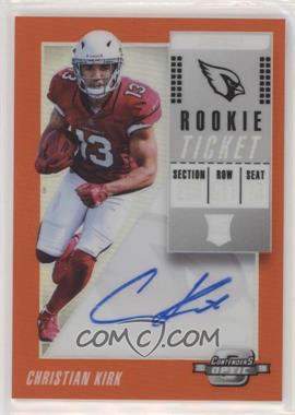 2018 Panini Contenders Optic - [Base] - Orange #119 - Rookie Ticket RPS Autographs - Christian Kirk /25