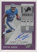 Rookie Ticket RPS Autographs - Kerryon Johnson #/99