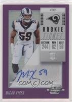 Rookie Ticket Autographs - Micah Kiser #/99