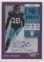 Rookie Ticket Autographs - Ronnie Harrison [EX to NM] #/99