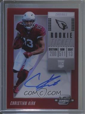 2018 Panini Contenders Optic - [Base] - Red #119 - Rookie Ticket RPS Autographs - Christian Kirk /125