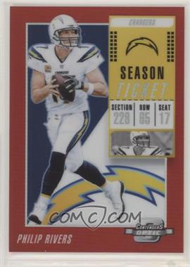 2018 Panini Contenders Optic - [Base] - Red #45 - Philip Rivers /199