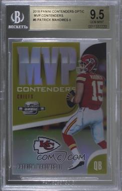 2018 Panini Contenders Optic - MVP Contenders #MVP-PM - Patrick Mahomes II /175 [BGS 9.5 GEM MINT]