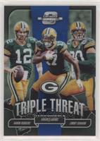 Aaron Rodgers, Davante Adams, Jimmy Graham #/25