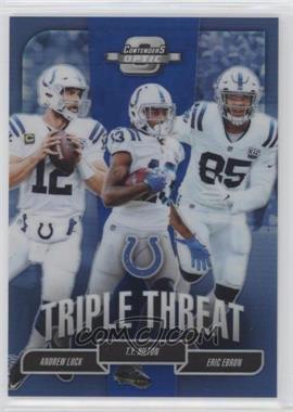 2018 Panini Contenders Optic - Triple Threat - Blue #TT-IND - Andrew Luck, T.Y. Hilton, Eric Ebron /25