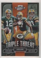 Aaron Rodgers, Davante Adams, Jimmy Graham #/49