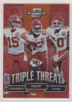 Patrick Mahomes II, Kareem Hunt, Tyreek Hill #/49