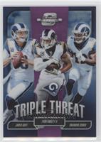 Jared Goff, Todd Gurley II, Brandin Cooks #/99