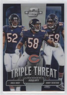 2018 Panini Contenders Optic - Triple Threat #TT-CHI - Khalil Mack, Roquan Smith, Danny Trevathan /175