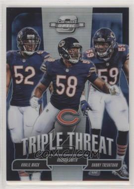 2018 Panini Contenders Optic - Triple Threat #TT-CHI - Khalil Mack, Roquan Smith, Danny Trevathan /175