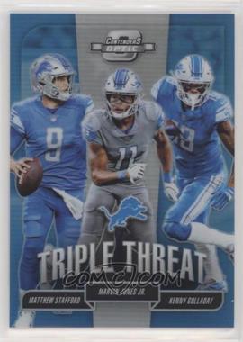 2018 Panini Contenders Optic - Triple Threat #TT-DET - Matthew Stafford, Marvin Jones Jr., Kenny Golladay /175