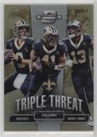 Drew Brees, Alvin Kamara, Michael Thomas #/175