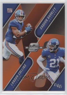 2018 Panini Contenders Optic - Xs and Os - Orange #XO-NYG - Saquon Barkley, Landon Collins /49