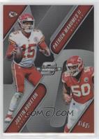 Patrick Mahomes II, Justin Houston [EX to NM] #/175