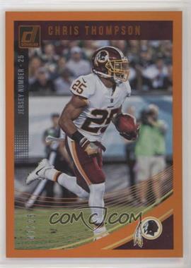 2018 Panini Donruss - [Base] - Jersey Number #292 - Chris Thompson /25