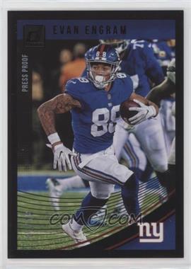 2018 Panini Donruss - [Base] - Press Proof Black #205 - Evan Engram /10