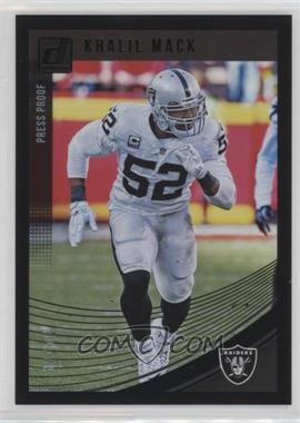 2018 Panini Donruss - [Base] - Press Proof Black #221 - Khalil Mack /10