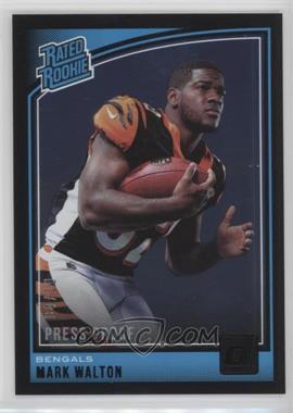 2018 Panini Donruss - [Base] - Press Proof Black #329 - Rated Rookie - Mark Walton /10