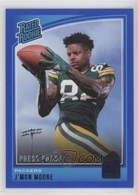 2018 Panini Donruss - [Base] - Press Proof Blue #332 - Rated Rookie - J'Mon Moore