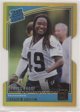 2018 Panini Donruss - [Base] - Press Proof Gold Die-Cut #346 - Rated Rookie - Shaquem Griffin /25