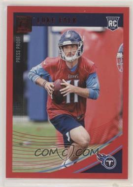 2018 Panini Donruss - [Base] - Press Proof Red #382 - Rookie - Luke Falk