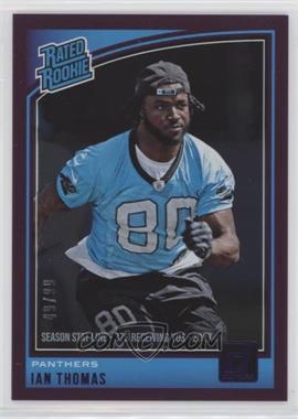 2018 Panini Donruss - [Base] - Stat Line Season #350 - Rated Rookie - Ian Thomas /99