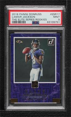 2018 Panini Donruss - The Elite Series Rookies #ESR-17 - Lamar Jackson [PSA 9 MINT]