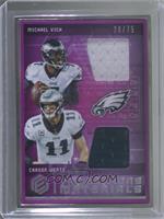 Michael Vick, Carson Wentz #/75