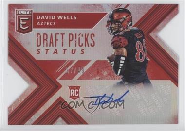 2018 Panini Elite Draft Picks - [Base] - Status Red Die-Cut Autographs #191 - Draft Picks - David Wells /49