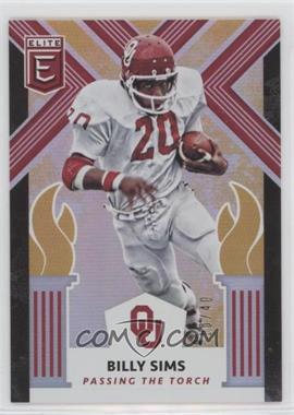 2018 Panini Elite Draft Picks - Passing the Torch - Holo #7 - Billy Sims, Charles White /40